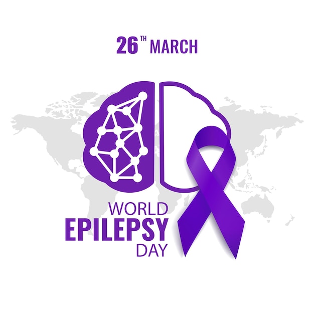 Día mundial de la epilepsia. día púrpura. Vector Premium