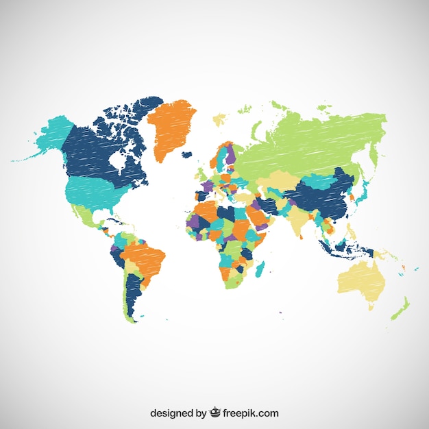 Dibujado A Mano Mapa Del Mundo Descargar Vectores Gratis The Best Porn Website