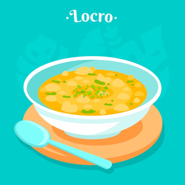 Dibujado a mano deliciosa ilustración de locro Vector Gratis