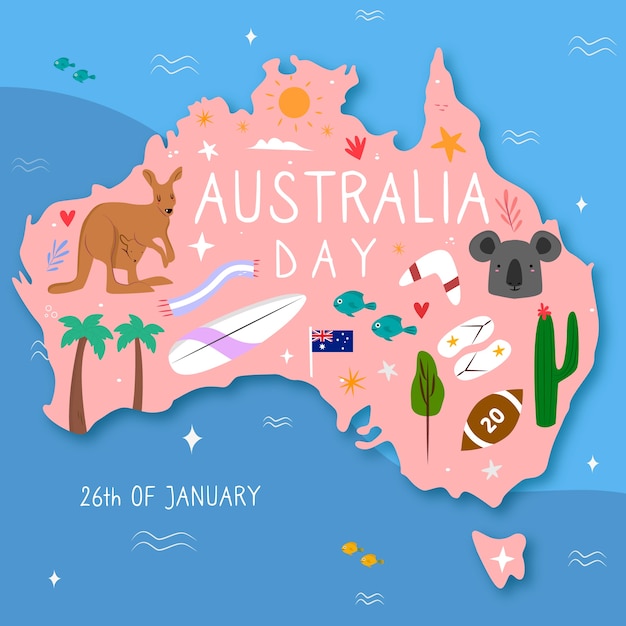 Mapa De Australia Dibujada A Mano Vector Gratis Images 2927