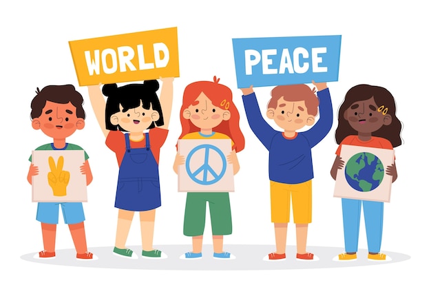 Dibujado A Mano Día Internacional De La Paz 