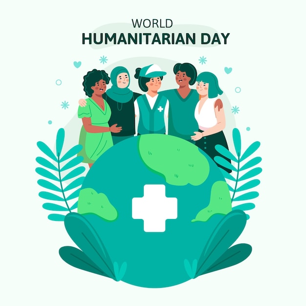 Dibujado A Mano Ilustraci N Del D A Mundial Humanitario Vector Gratis