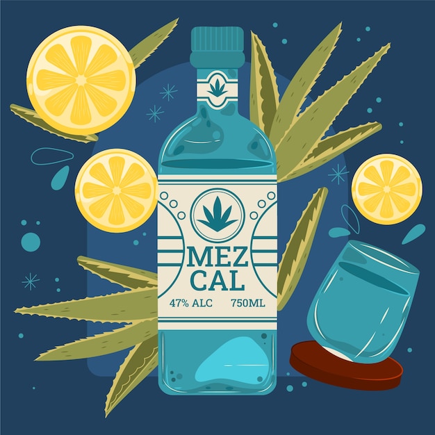 Dibujado A Mano Ilustraci N De Mezcal Vector Gratis