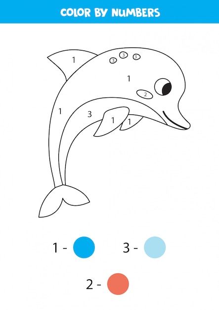 Dibujo Para Colorear Para Ninos Delfin Azul De Dibujos Animados