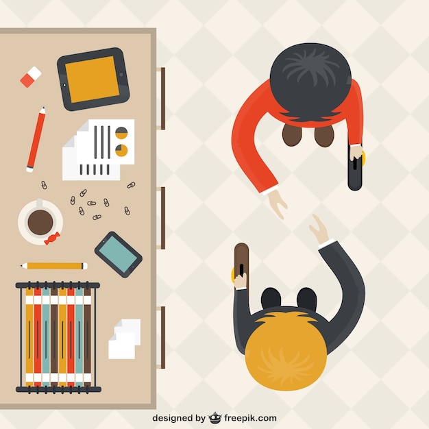 Dibujo de empleados de oficina | Vector Gratis