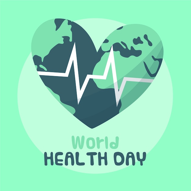 Dibujo Del Tema Del Día Mundial De La Salud Vector Gratis 