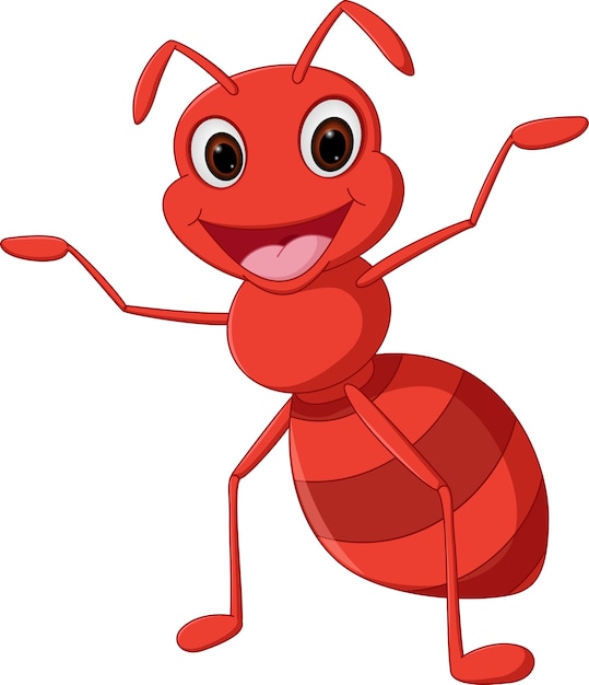 Dibujos animados de hormiga feliz | Vector Premium