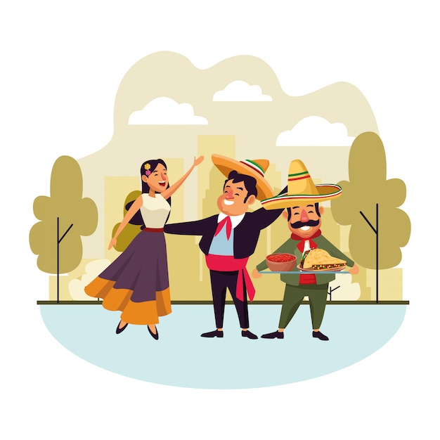 Dibujos Animados De Icono De Cultura Tradicional Mexicana Vector Gratis 