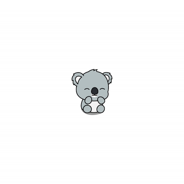 Dibujos Animados Lindo Bebe Koala Vector Premium