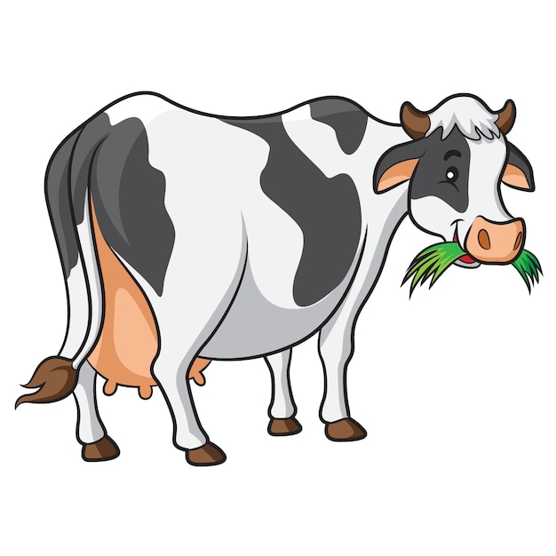Dibujos Animados De Vaca Vector Premium