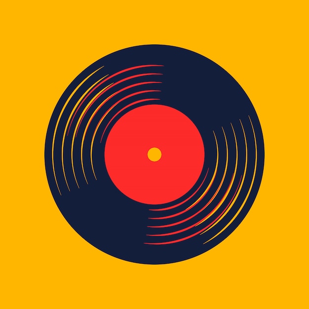 Disco de vinilo, vector musical con vinilo. | Vector Premium