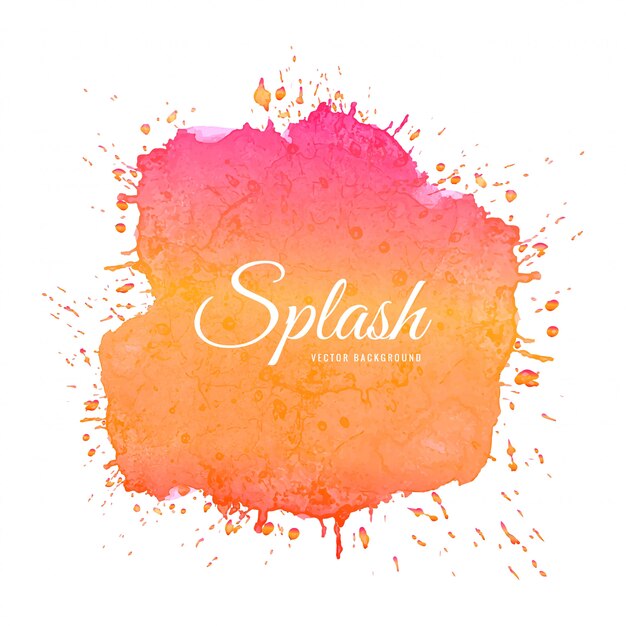 Diseño abstracto colorido splash acuarela Vector Gratis