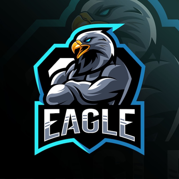Diseño de águila mascota logo esport | Vector Premium
