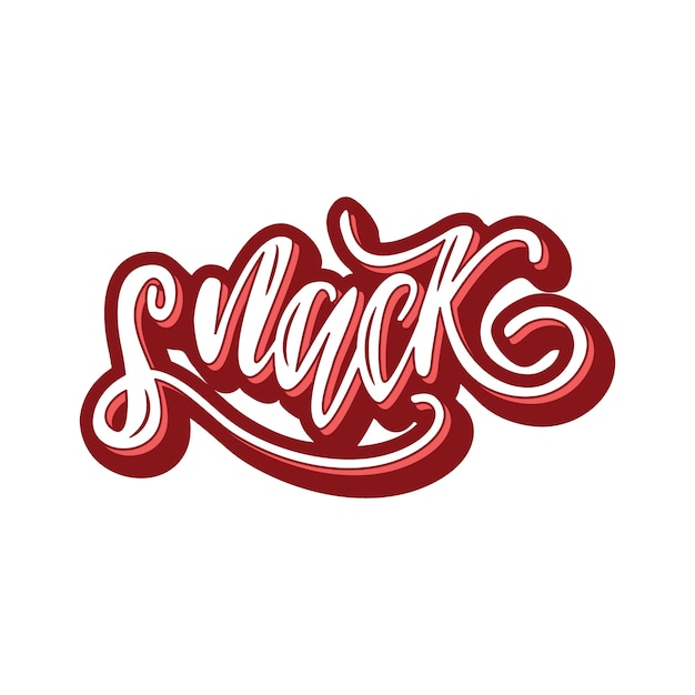 Diseño De Logotipo De Snack Lettering Descargar Vectores Premium 9431