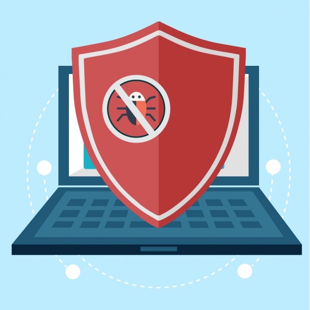 Diseño de fondo de antivirus Vector Gratis