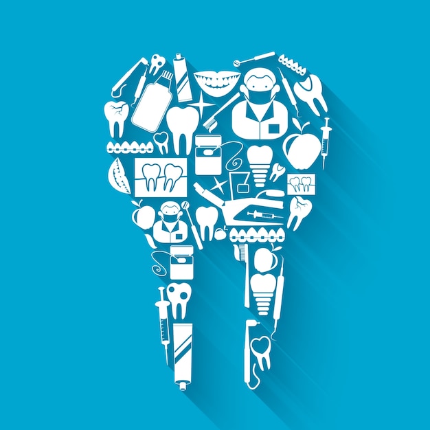 Diseño de fondo de cuidado dental vector gratuito