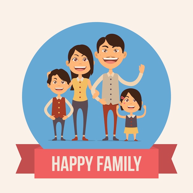 Diseño De Fondo De Familia Vector Gratis