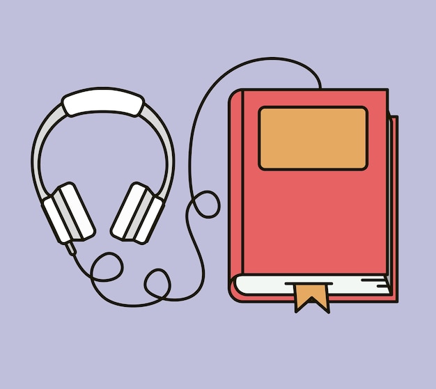 Diseño De Ilustración De Vector De Icono De Audio Libro Aislado ...