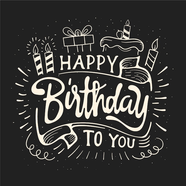 Diseño de letras feliz cumpleaños | Vector Gratis