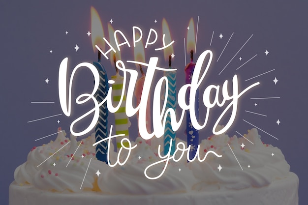 Diseño de letras feliz cumpleaños | Vector Gratis