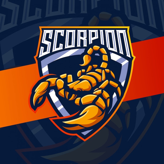 Diseño De Logotipo De Escorpión Mascota Esport | Vector Premium