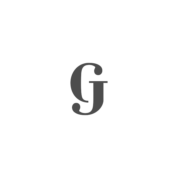Diseno De Logotipo De Gj O Cj Vector Premium
