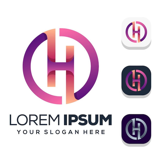 Dise O De Logotipo Letra H Vector Premium