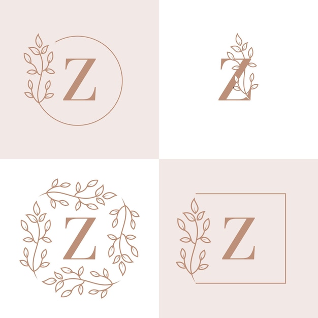 Dise O De Logotipo De Letra Z De Lujo Con Plantilla De Fondo De Marco