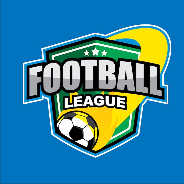 Diseño de logotipo de la liga de fútbol - Vector Premium
