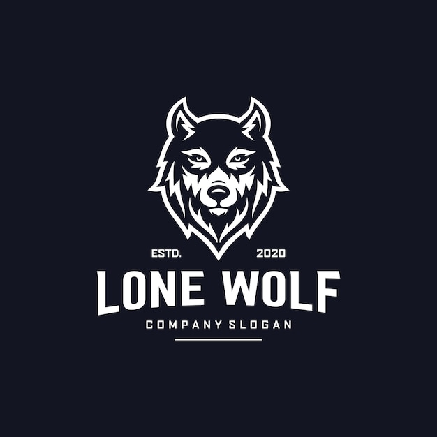 Dise O De Logotipo De Lobo Vector Premium