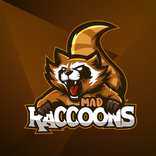 Diseño de logotipo de mascota deportiva plantilla de vector esport