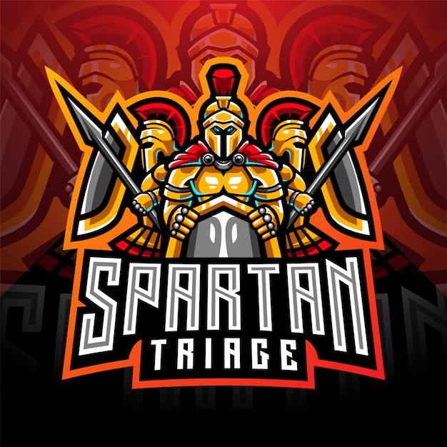 Dise O De Logotipo De Mascota Espartano Esport Vector Premium