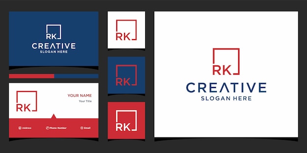 dise-o-de-logotipo-rk-vector-premium