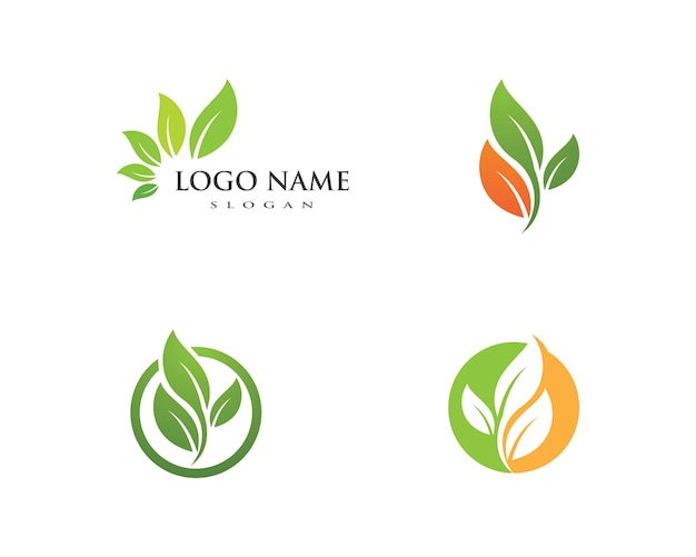 Diseño De Logotipo De Vector De Hoja De árbol Vector Premium 