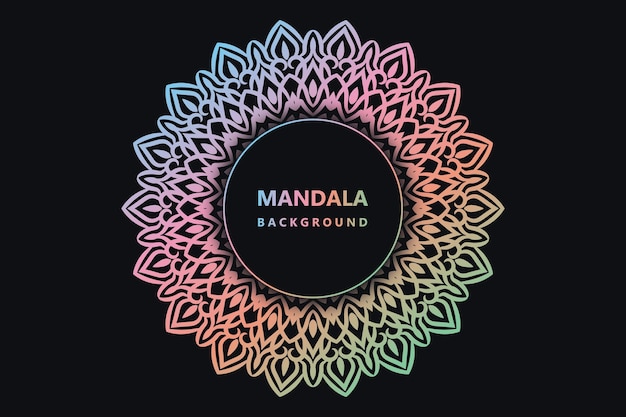 Diseño de mandala a todo color vector premium Vector Premium