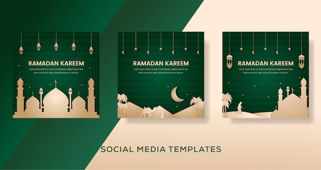 Dise O De La Mezquita De Ramadan Kareem Vector Premium