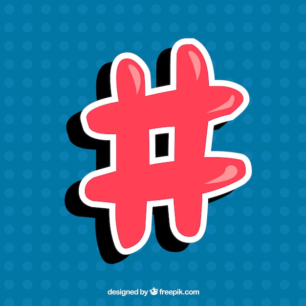 Diseño Moderno De Hashtag Vector Premium