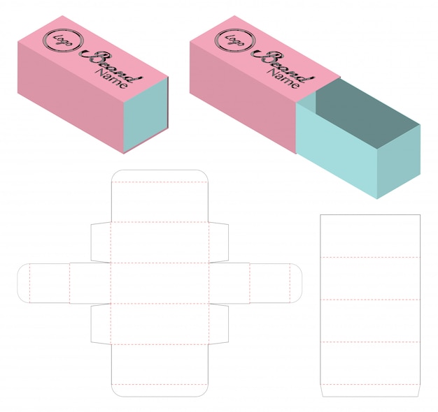 Download Diseño de plantilla troquelada caja de embalaje | Vector ...