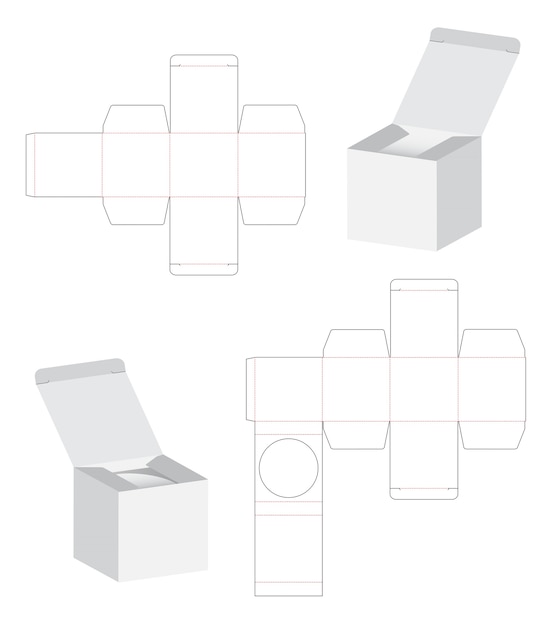 Download Diseño de plantillas de troquelado de cajas | Vector Premium