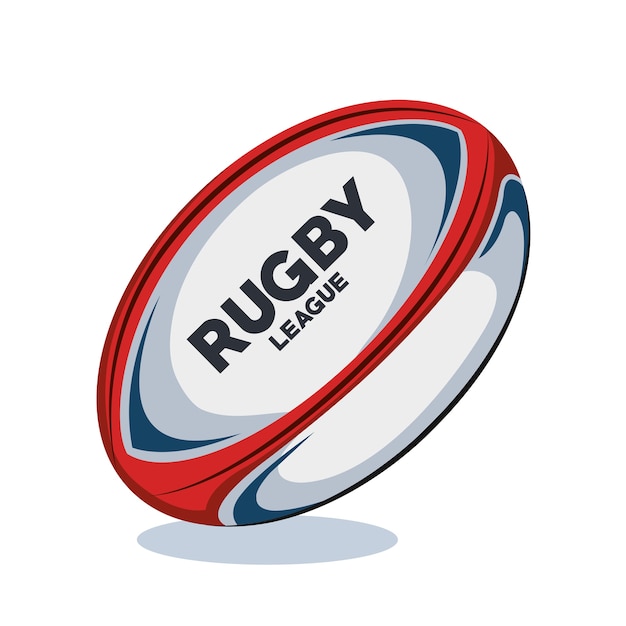 Diseño De Rugby Ball Rojo Blanco Y Azul Vector Premium 8668