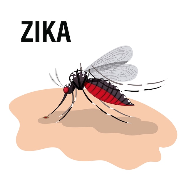 El Diseño Del Virus Zika Vector Premium