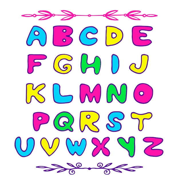 Doodle Vector Letras De Abc Fuente Dibujada A Mano Para Su Dise O