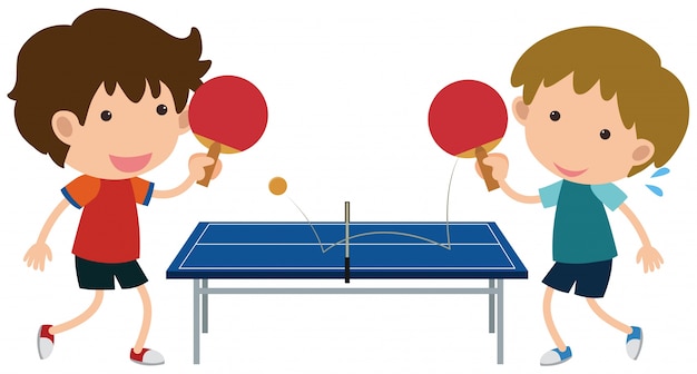 Resultado de imagen de dibujos de niÃ±os jugando a ping pong