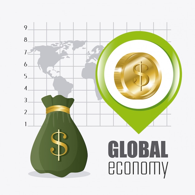 Economía Global Dinero Y Negocios Vector Gratis 0746