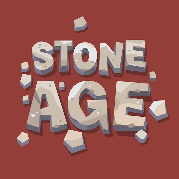 Download Edad de la piedra que escribe. 3d letras | Vector Gratis