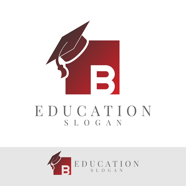 Education Initial Letter B Logo De Diseño | Vector Premium