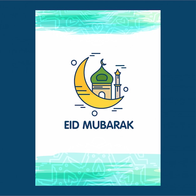 Eid Mubarak Tipogr Fico Con Dise O Creativo Vector Premium