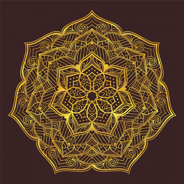 Elegante Dise O De Mandala De Oro Vector Premium