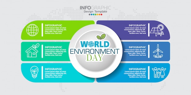 Elementos de infografía para contenido, diagrama, diagrama de flujo, pasos, partes, línea de tiempo, flujo de trabajo, gráfico. Vector Premium
