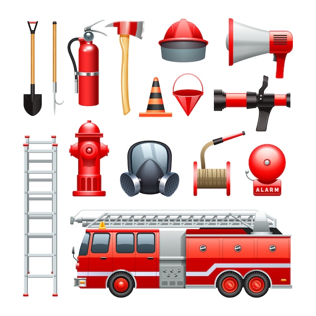 Resultado de imagen de utensilios del bombero
